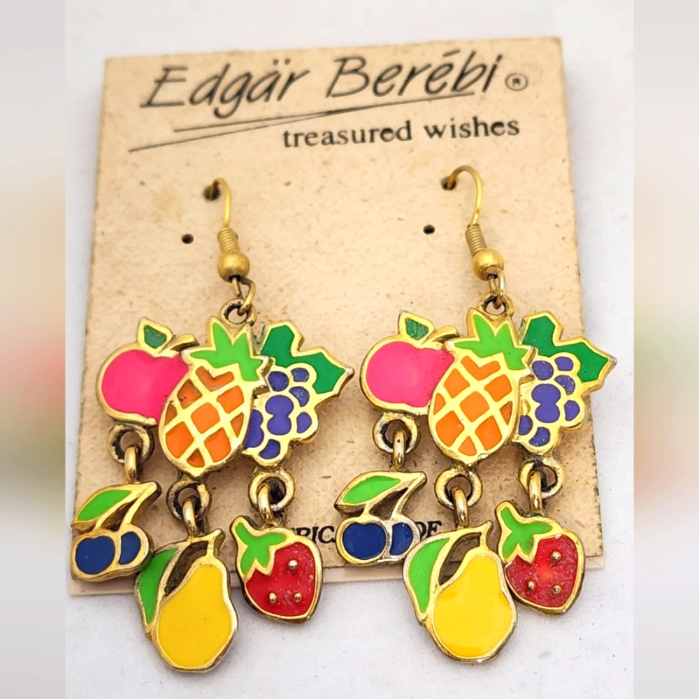 Edgar Berebi vintage treasured wishes fruit earrings
